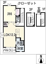 ジェルメみどりＡ 302 ｜ 愛知県名古屋市緑区浦里4丁目12番地（賃貸アパート1LDK・3階・53.00㎡） その3