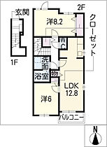 セトルフィオーレII 201 ｜ 愛知県名古屋市緑区大高町字己新田156番地3（賃貸アパート2LDK・2階・64.51㎡） その2