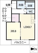 ヴィブレ・プリ－モ  ｜ 愛知県名古屋市緑区大高町字天神（賃貸アパート1LDK・2階・37.80㎡） その2