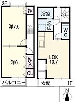 オアシス滝ノ水Ａ  ｜ 愛知県名古屋市緑区滝ノ水1丁目（賃貸アパート2LDK・2階・59.40㎡） その2