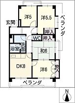 トウフジ滝ノ水Ａ棟  ｜ 愛知県名古屋市緑区大形山（賃貸マンション4DK・2階・75.58㎡） その2