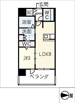 サンパーク上前津　II  ｜ 愛知県名古屋市中区大須4丁目（賃貸マンション1LDK・8階・29.82㎡） その2