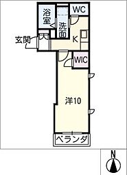 フォルタレーザ鶴舞公園 4階1Kの間取り