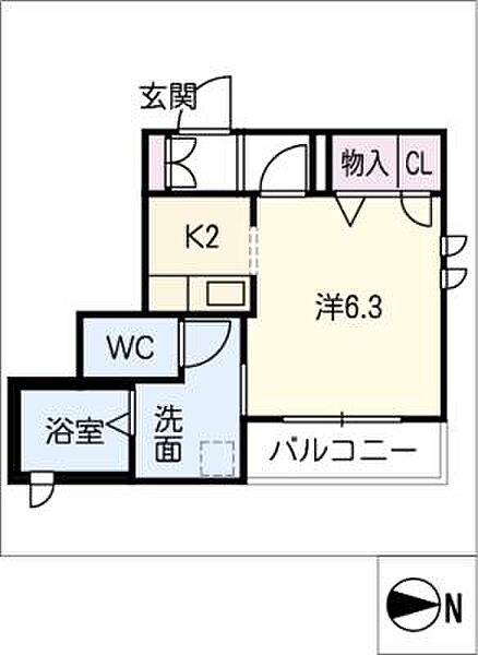 シャーメゾン21 ｜愛知県名古屋市北区田幡2丁目(賃貸アパート1K・1階・26.27㎡)の写真 その2