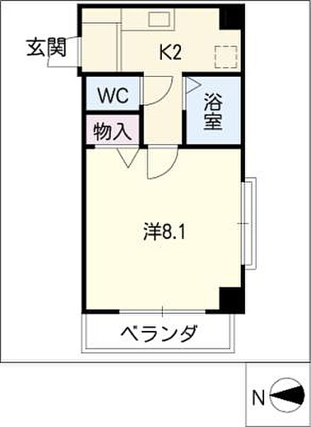 グローリィ ｜愛知県名古屋市北区西志賀町5丁目(賃貸マンション1K・2階・25.00㎡)の写真 その2