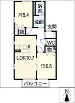 ラフィネ千代田Ａ棟  ｜ 愛知県名古屋市守山区小幡千代田（賃貸アパート2LDK・2階・52.20㎡） その2