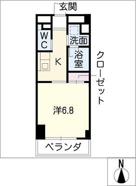 星ヶ丘リビング ｜愛知県名古屋市千種区井上町(賃貸マンション1K・8階・24.25㎡)の写真 その2