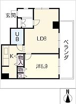 八事ビラージュ壱番館309号室  ｜ 愛知県名古屋市天白区八事山（賃貸マンション1LDK・3階・40.32㎡） その2