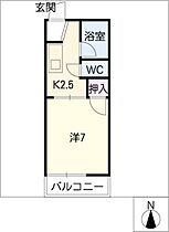 フォーブル早川Ａ棟  ｜ 愛知県名古屋市昭和区前山町1丁目（賃貸アパート1K・1階・21.00㎡） その2