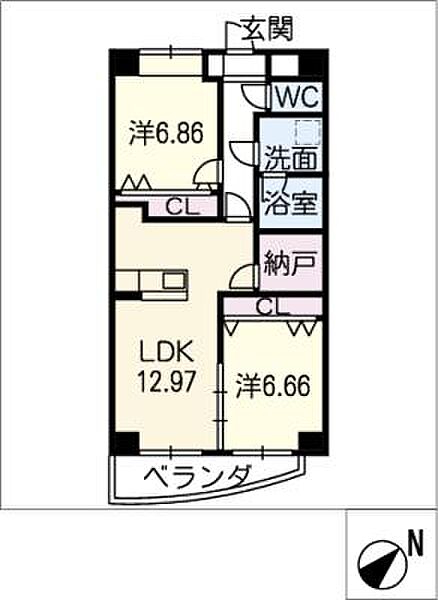 メゾン・ド・エトワール ｜愛知県名古屋市昭和区前山町3丁目(賃貸マンション2LDK・4階・64.96㎡)の写真 その2