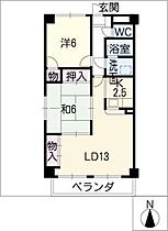 ジョイア・杁中  ｜ 愛知県名古屋市昭和区駒方町6丁目（賃貸マンション2LDK・2階・58.30㎡） その2