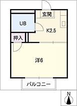 ラフォーレ山の手Ａ棟  ｜ 愛知県名古屋市昭和区伊勝町2丁目（賃貸アパート1K・1階・19.62㎡） その2