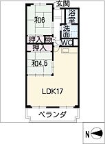 リリーハイツ瑞穂605号室  ｜ 愛知県名古屋市瑞穂区師長町（賃貸マンション2LDK・6階・66.36㎡） その2