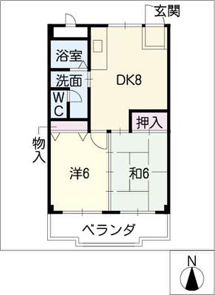 ピア鶴里 ｜愛知県名古屋市南区鶴里町2丁目(賃貸マンション2DK・2階・45.00㎡)の写真 その2