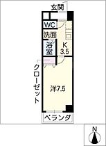 ヴィルテ山崎  ｜ 愛知県名古屋市瑞穂区萩山町1丁目（賃貸マンション1K・3階・23.66㎡） その2