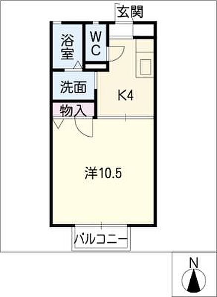 ディアコートＫ ｜愛知県名古屋市南区呼続4丁目(賃貸アパート1K・1階・32.24㎡)の写真 その2