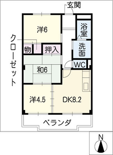 プラティーク　ヴィラ 103｜愛知県名古屋市天白区中平3丁目(賃貸マンション3LDK・1階・56.70㎡)の写真 その2