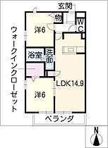 セイント原  ｜ 愛知県名古屋市天白区原5丁目（賃貸マンション2LDK・3階・61.44㎡） その2