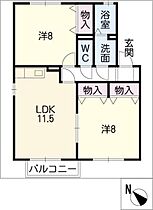 ＥＳＴ　Ａ棟  ｜ 愛知県名古屋市天白区平針台1丁目（賃貸アパート2LDK・2階・62.06㎡） その2