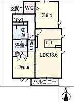 コートルミエール  ｜ 愛知県名古屋市天白区植田東2丁目（賃貸アパート2LDK・2階・61.36㎡） その2