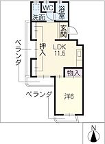 グリーンコーポ  ｜ 岐阜県岐阜市梅ケ枝町3丁目（賃貸マンション1LDK・4階・48.00㎡） その2