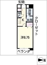 Ｃａｓｔｌｅ　Ｈｉｌｌｓ柳ヶ瀬  ｜ 岐阜県岐阜市神田町3丁目（賃貸マンション1K・11階・29.26㎡） その2