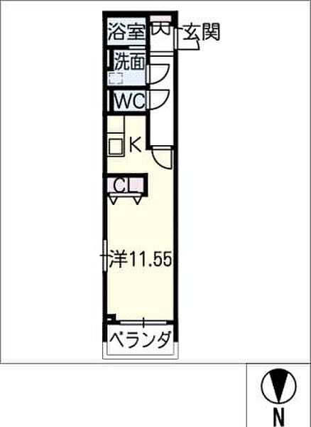 Ｗｉｎｓ　Ｃａｌｍ ｜岐阜県岐阜市加納伏見町(賃貸マンション1R・3階・31.88㎡)の写真 その2