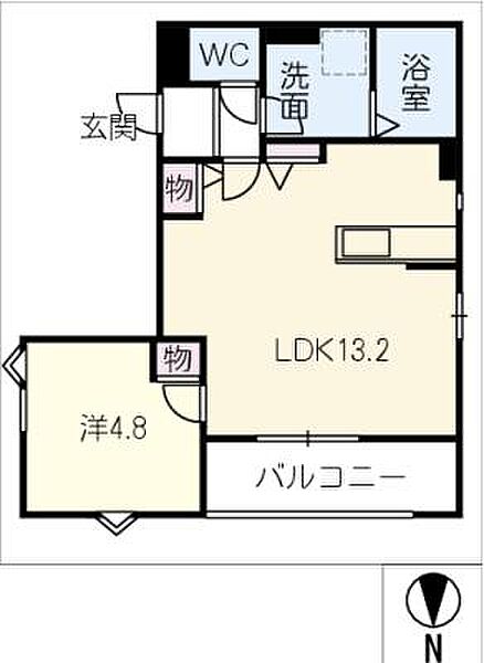 Ａｏｎｏｓｕ ｜岐阜県岐阜市長住町1丁目(賃貸アパート1LDK・3階・40.73㎡)の写真 その2