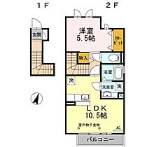 メゾンプラザ　B棟 201 ｜ 岐阜県岐阜市此花町5丁目18-2（賃貸アパート1LDK・2階・42.39㎡） その2