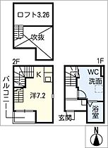 アルナイル  ｜ 岐阜県岐阜市加納沓井町（賃貸タウンハウス1R・2階・23.90㎡） その2