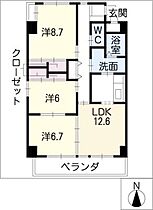 ヴェラーノ　マレ  ｜ 岐阜県岐阜市茜部本郷1丁目（賃貸マンション3LDK・4階・77.78㎡） その2