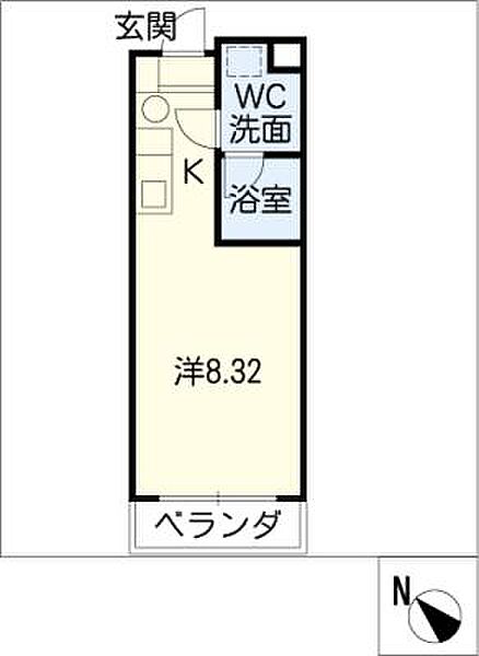 旭ツヴェルフ ｜岐阜県岐阜市柳津町栄町(賃貸マンション1R・8階・25.00㎡)の写真 その2