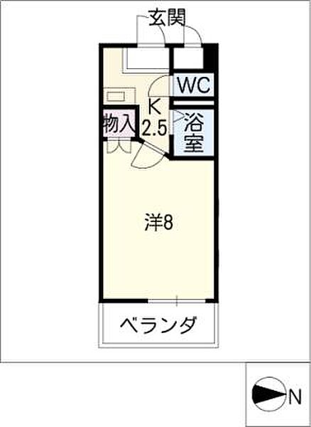 エトワール辻 ｜岐阜県岐阜市宇佐南4丁目(賃貸マンション1K・2階・23.76㎡)の写真 その2