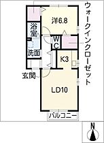 ＧＲＥＥＮ　ＧＡＢＬＥＳ　Ａ  ｜ 岐阜県岐阜市南鶉4丁目（賃貸アパート1LDK・2階・51.78㎡） その2