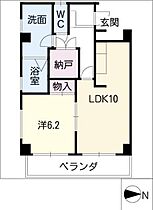 クレスト三里  ｜ 岐阜県岐阜市六条大溝4丁目（賃貸マンション1LDK・2階・48.30㎡） その2