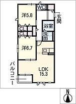 インペリアル東塚　西棟  ｜ 岐阜県岐阜市柳津町東塚2丁目（賃貸アパート2LDK・2階・65.63㎡） その2