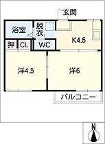 エリア88ノースＷＩＮＧ  ｜ 岐阜県本巣郡北方町高屋条里1丁目（賃貸アパート2K・1階・29.80㎡） その2