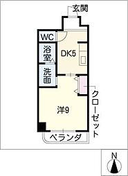 シャトーみずほ 3階1DKの間取り