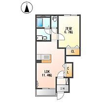 ヴィラージュＡ  ｜ 岐阜県瑞穂市宮田（賃貸アパート1LDK・1階・42.97㎡） その2