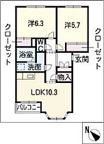 Ｃｈｕｃｋ Ｂｅｒｒｙ Ｈｉｌｌｓ  ｜ 岐阜県関市西神野（賃貸アパート2LDK・2階・51.15㎡） その2