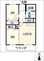 プレインエトワール  ｜ 岐阜県関市神明町3丁目（賃貸マンション2LDK・1階・52.00㎡） その2