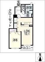 ミルトＢ  ｜ 岐阜県岐阜市芥見3丁目（賃貸アパート1LDK・1階・45.72㎡） その2