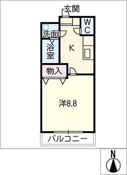 Ａｎｇｅ．Ｋ ｜岐阜県羽島郡笠松町春日町(賃貸マンション1K・1階・30.98㎡)の写真 その2