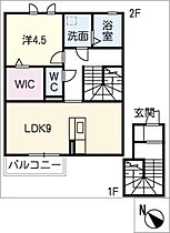 コアロードVII  ｜ 岐阜県羽島郡岐南町徳田4丁目（賃貸アパート1LDK・2階・46.13㎡） その2