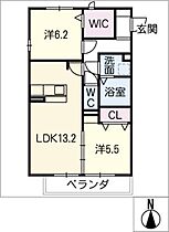 ｍｕＳｅ  ｜ 岐阜県羽島郡岐南町徳田西1丁目（賃貸アパート2LDK・2階・60.03㎡） その2