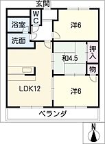 サンティアラＡ  ｜ 岐阜県羽島郡笠松町円城寺（賃貸マンション3LDK・4階・57.80㎡） その2