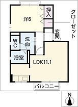 エスペランサＡ  ｜ 岐阜県羽島郡笠松町米野（賃貸アパート1LDK・2階・42.70㎡） その2