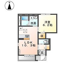 Ｂｏｎｎｅ　Ｃｈａｎｃｅ  ｜ 岐阜県羽島郡岐南町徳田6丁目（賃貸アパート1LDK・1階・40.85㎡） その2