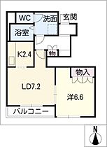 ディナスティーパレス  ｜ 岐阜県岐阜市北一色7丁目（賃貸アパート1LDK・1階・42.35㎡） その2