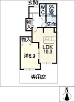 パステルハイム  ｜ 岐阜県岐阜市琴塚2丁目（賃貸アパート1LDK・1階・45.09㎡） その2